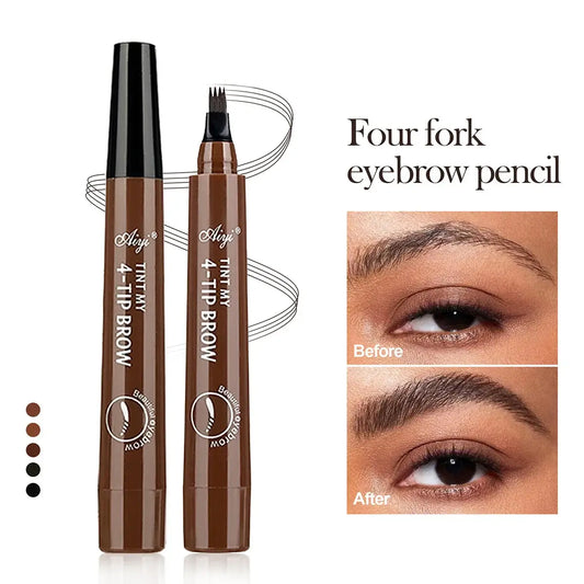 Crayon à sourcils microblading Saliha 26 avec 4 pointes, waterproof, longue tenue, pour des sourcils parfaitement dessinés.