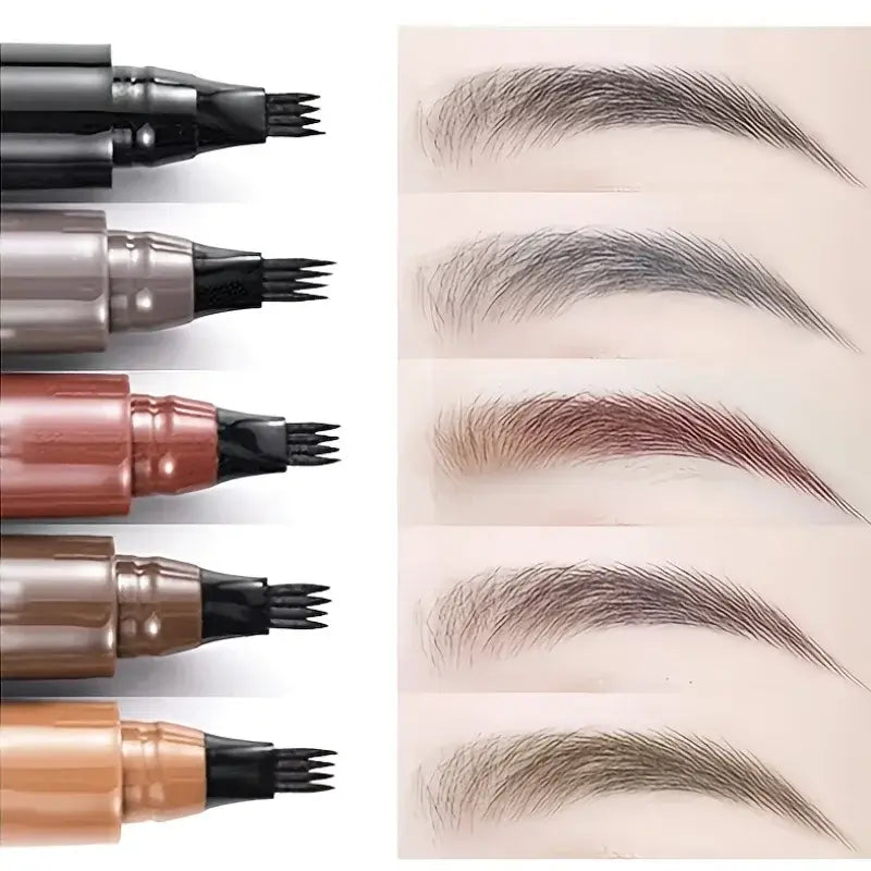 Crayon à sourcils microblading Saliha 26 avec 4 pointes, waterproof, longue tenue, idéal pour définir et remplir les sourcils.